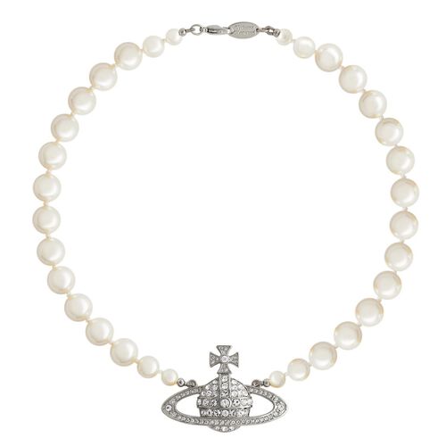 Vivienne Westwood One Row Pearl Bas Relief Choker